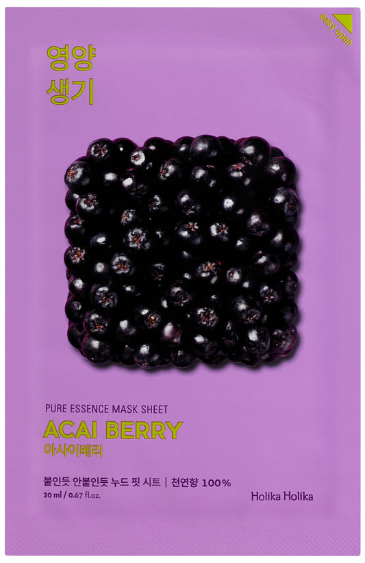 HOLIKA HOLIKA PURE ESSENCE MASK SHEET- ACAIBERRY 23 ML