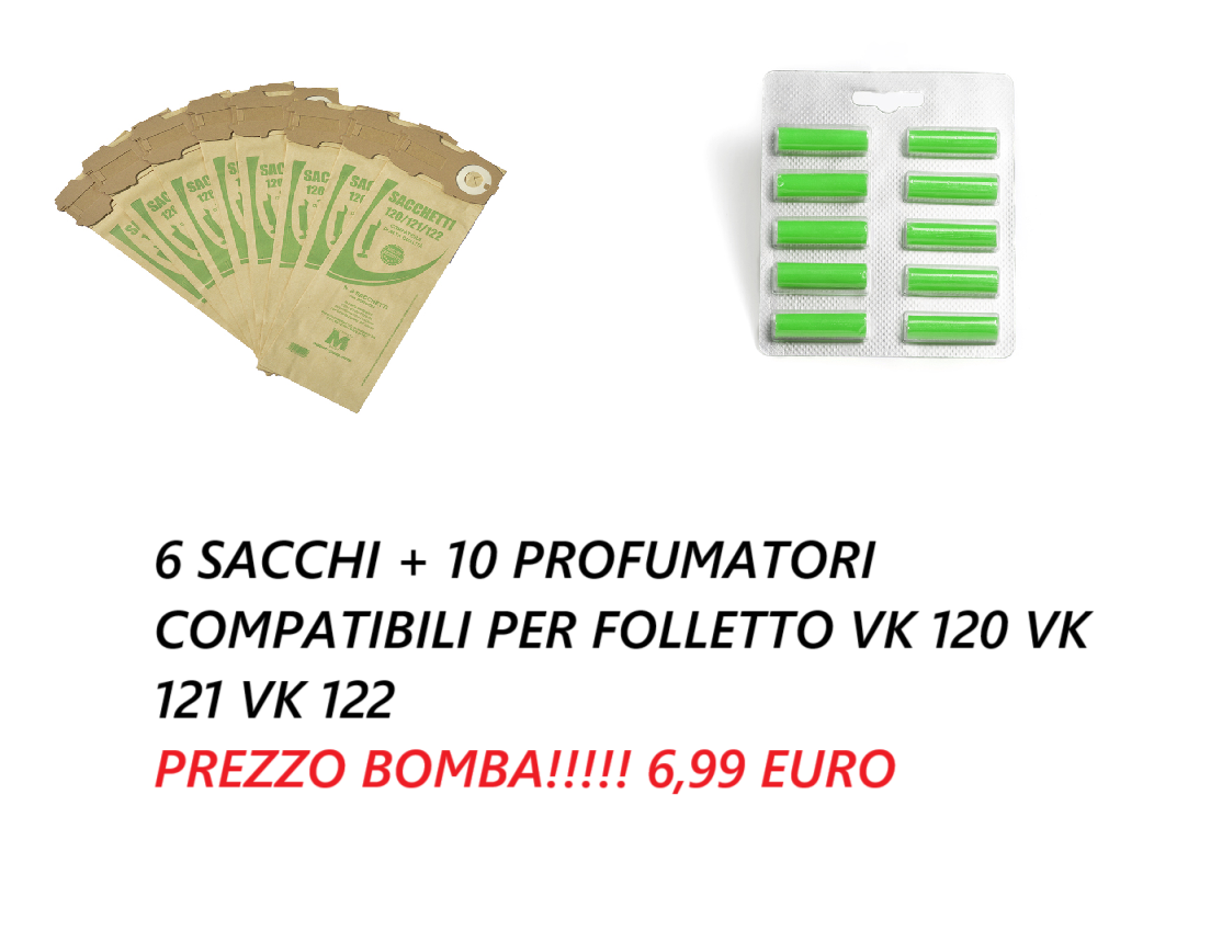 PROMO SACCHI VK 120 VK 121 VK 122 COMPATIBILI