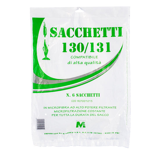 6 SACCHI IN MICROFIBRA PER FOLLETTO VK 130 VK 131 COMPATIBILE